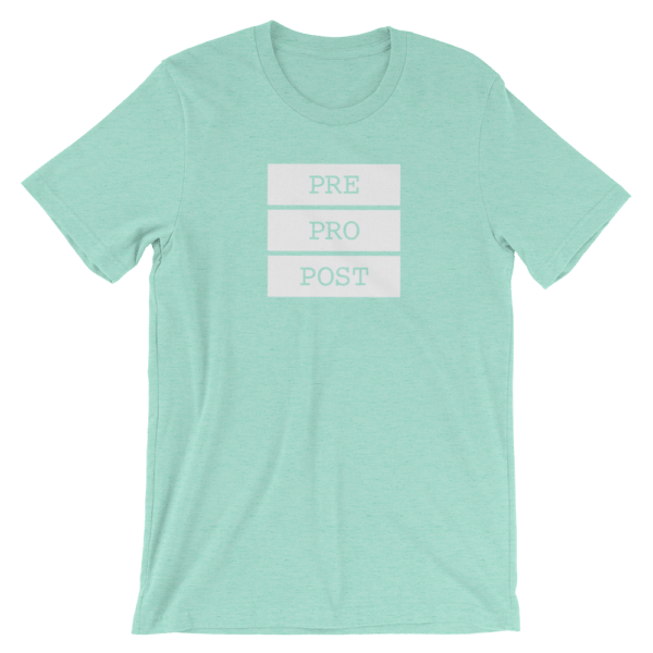 T-Shirt: Pre Pro Post (Mint)