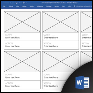 Free storyboard templates for Microsoft Word.