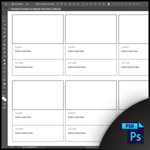 Free storyboard templates for Photoshop.